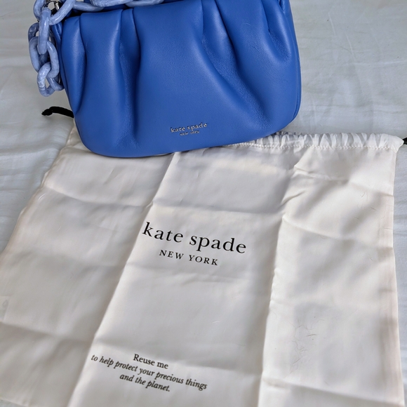 NWT Kate Spade Blue Souffle Crossbody - Picture 2 of 6